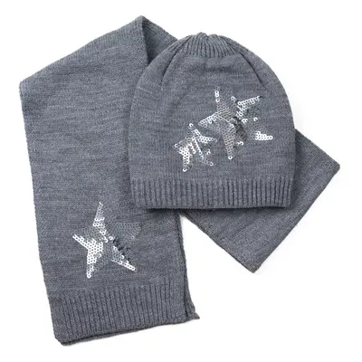 Čepice a šála Art Of Polo Set cz17332 Grey