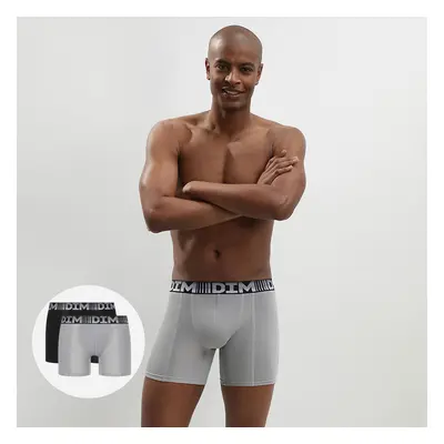 Pánské sportovní boxerky 2 ks DIM 3D FLEX AIR LONG BOXER 2x - DIM - šedá