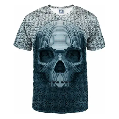 Aloha From Deer Pixel Skull T-Shirt TSH AFD343 Blue