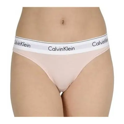 Dámské tanga F3786E -2NT - Calvin Kiein pudrovo-růžová