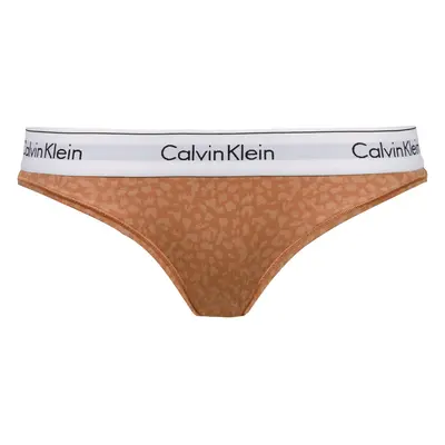 Dámské kalhotky F3787E 796 hnědá/vzor - Calvin Klein hnědá/vzor