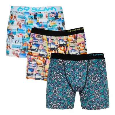 Pánské boxerky fit mix 3PACK PACMRT-PO - 69SLAM směs barev