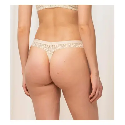 Dámské tanga Aura Spotlight High Leg string krémová - Triumph YELLOW