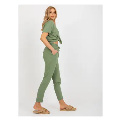 Kalhoty D73760M61869H khaki