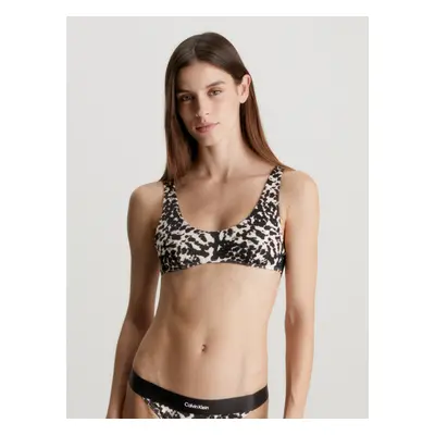 Dámská plavková podprsenka KWKW02489 0GM vzor leopard - Calvin Klein