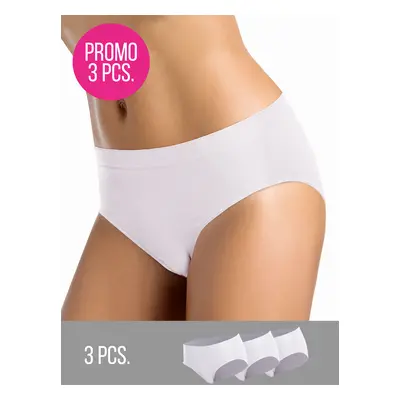 3PACK- Kalhotky klasické bezešvé Slip midi Intimidea Barva: Bílá