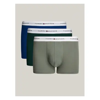 Pánské boxerky 3Pack TRUNK UM0UM02761 0XY kombinace zelené - Tommy Hilfiger