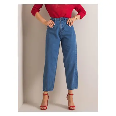 Dámské džíny s vysokým pasem SP-888 - RUE PARIS jeans-modrá