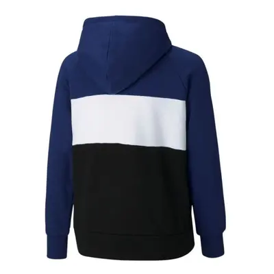 Dětská mikina Alpha Hoodie Jr 585892 12 černá/tm.modrá - Puma