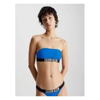 Dámská plavková podprsenka Bandeau KW0KW01966 C4X modrá-černá - Calvin Klein