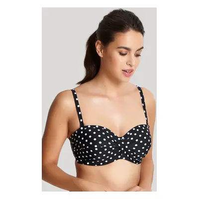 Vrchní díl plavek Swimwear Anya Spot Bandeau Bikini black/white SW1013