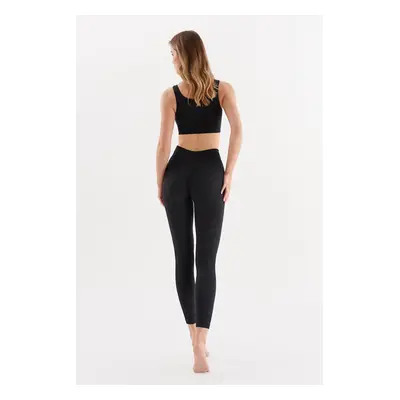 Dámské legíny SEAMLESS LEGGINGS RIB černá