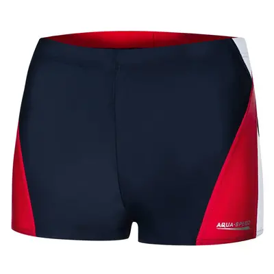 AQUA SPEED Plavecké šortky Alex Navy Blue/White/Red Pattern 456