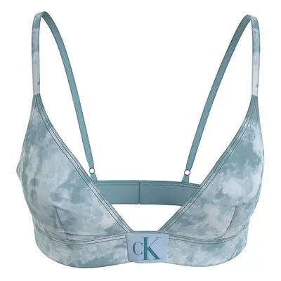 Dámská plavková podprsenka bikini KW0KW02121 OGY modrá - Calvin Klein