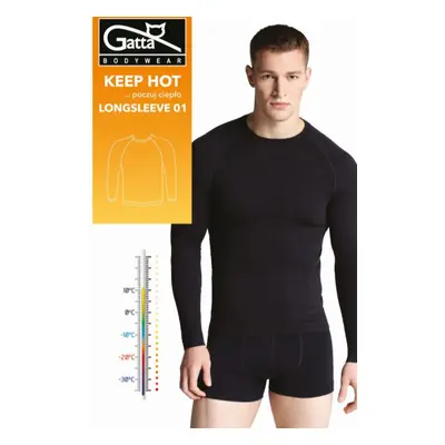 Pánský nátělník LONGSLEEVE MEN 01 KEEP HOT černá