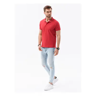 Ombre Polo trička S1374 Červená