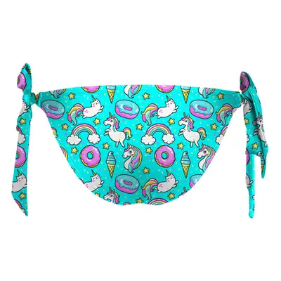 Aloha From Deer Teal I Die Bikini Bows Bottom WBBB AFD572 Blue