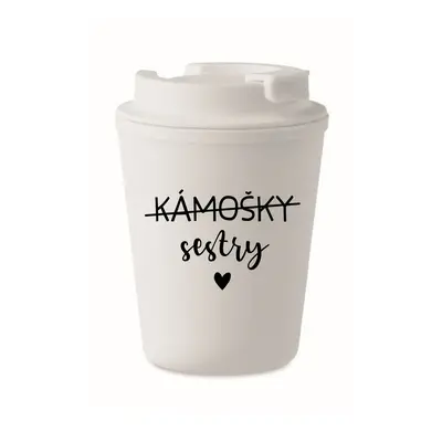 KÁMOŠKY SESTRY - bílý termohrnek