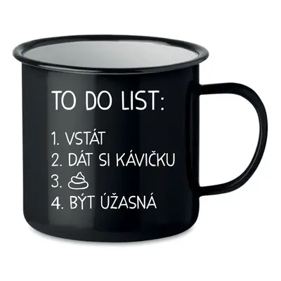 TO DO LIST: BÝT ÚŽASNÁ - černý plecháček