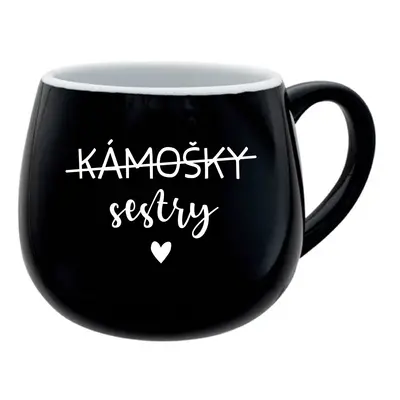 KÁMOŠKY SESTRY - černý keramický hrníček