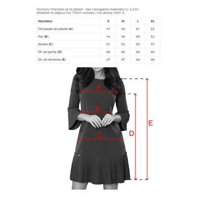 Pohodlné dámské plisované šaty v lahvově zelené barvě model 7393795