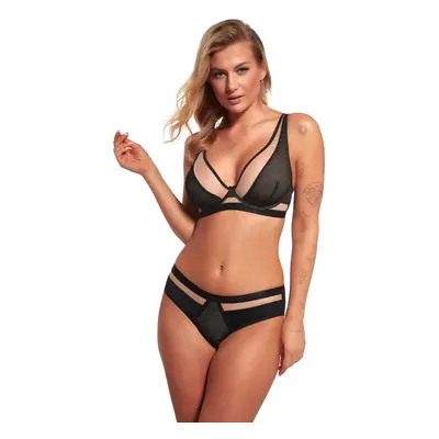 Měkká dámská podprsenka soft Lupoline 2352 Bralette černo-béžová