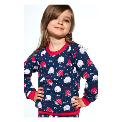 Dívčí pyžamo Cornette Kids Girl 032/168 Meadow 86-128 tmavě modrá