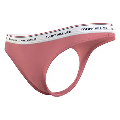 Dámské tanga 3 PACK UW0UW04894 0R6 růžovo-zelené - Tommy Hilfiger