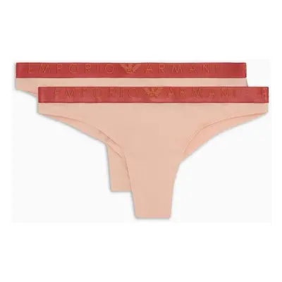 Dámská tanga 2PACK 163333 3F235 03050 nude - Emporio Armani