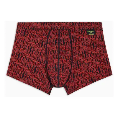 Pánské boxerky 112074 3F508 56936 černé se vzorem - Emporio Armani