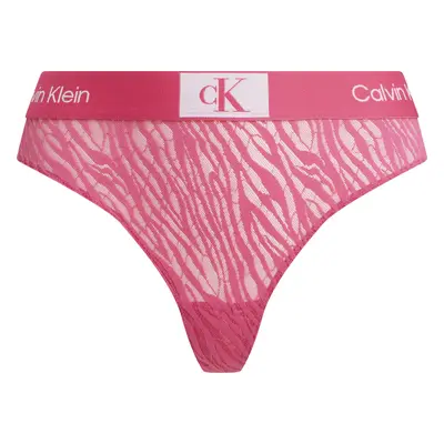 Dámské tanga 000QF7378E FUD tm. růžové - Calvin Klein