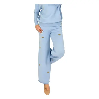 Dámské kalhoty Comfort fit blue - MM FASHION světle modrá