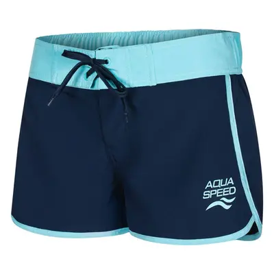 AQUA SPEED Plavecké šortky Viki Navy Blue/Blue Pattern 42