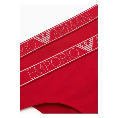 Dámské tanga 2PACK 163333 3F223 00173 červené - Emporio Armani