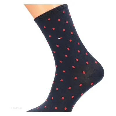 Ponožky Tommy Hilfiger 2Pack 100001493007 Red/Navy Blue/Red Dots Pattern