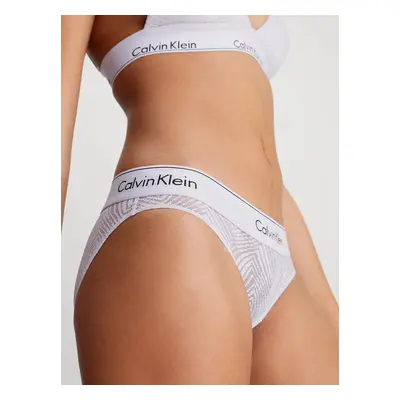 Dámské kalhotky BIKINI 000QF7712E LL0 lila - Calvin Klein