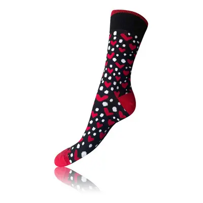 Dárková krabička zábavných crazy ponožek 4 páry CRAZY SOCKS BOX - BELLINDA - černá