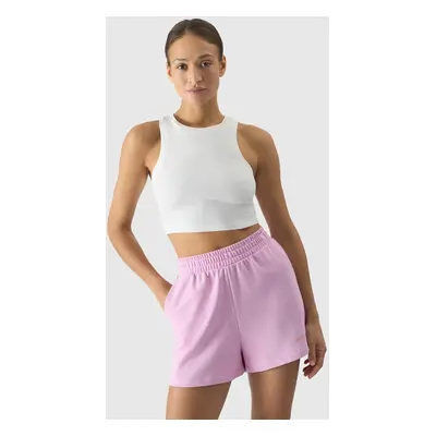 Dámský crop top slim 4F - krémový