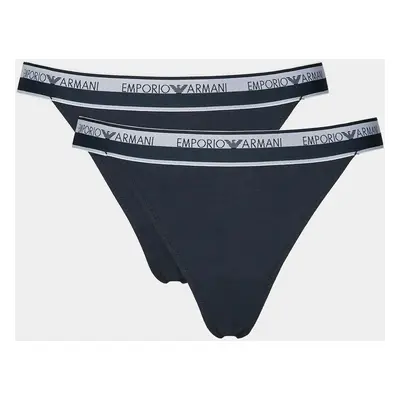 Dámská tanga 2Pack 164522 4R227 00135 tm. modrá - Emporio Armani