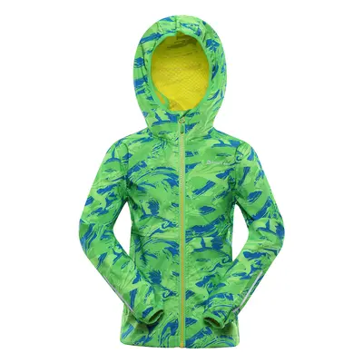 Dětská softshellová bunda s membránou ALPINE PRO LANCO neon green 140-146