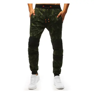 Zelené pánské camo zelené tepláky Dstreet UX3495