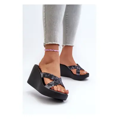 Dámské pantofle na klínku Ipanema High Fashion Slide Fem Black