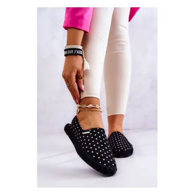 Dámské módní espadrilky Polka Dots Big Star - černé