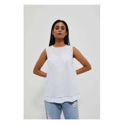 LADIES TOP L-TS-4080 OFF BÍLÁ