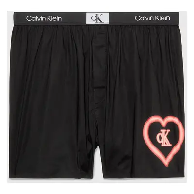 Pánské trenýrky 000NB3716A UB1 černé s potiskem - Calvin Klein