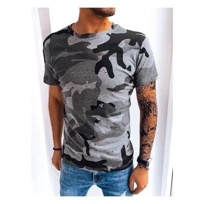 Pánské tmavě šedé camo tričko Dstreet RX5083