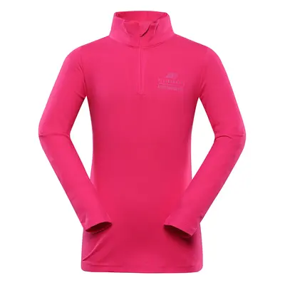 Dětské rychleschnoucí triko ALPINE PRO STANSO pink glo 140-146