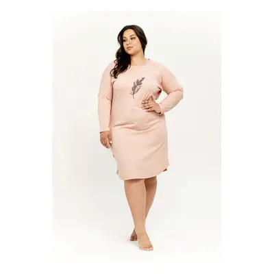 Dámská noční košile Jane 3290 2XL-3XL MERUŇKA