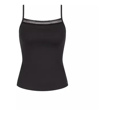 Dámské tílko GO Ribbed Spaghetti Top - BLACK - černé 0004 - SLOGGI BLACK