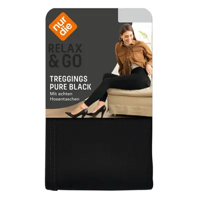 Elegantní dámské legíny (tregíny) NUR DIE TREGGINGS PURE BLACK - NUR DIE - černá